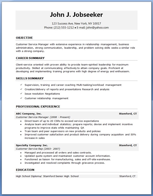 free resume templates downloads